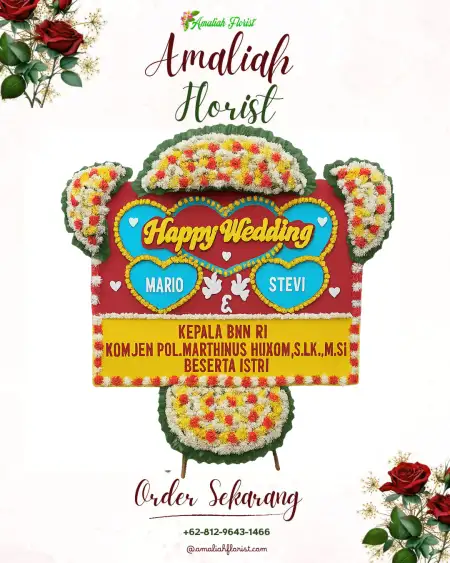 Papan Bunga Pernikahan Kemitir